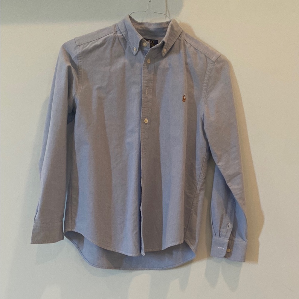 Boy’s Polo Ralph Lauren Blue Button-Down Shirt Size L